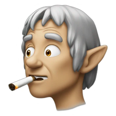 Smoking hobbit sticker