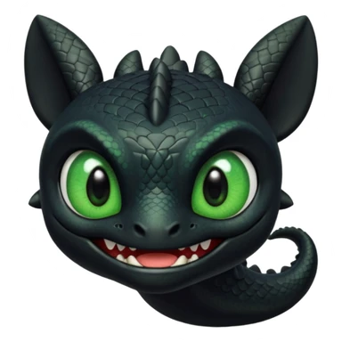 Toothless face only from how to train your Dragon sticker