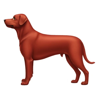 Crimson red dog standing side view sticker