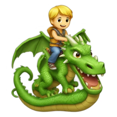 Enfants sur dragon sticker