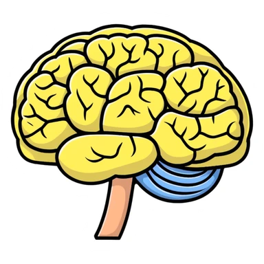 colorful cartoon brain sticker