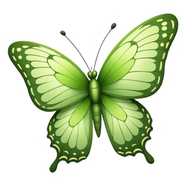 matcha green butterfly sticker