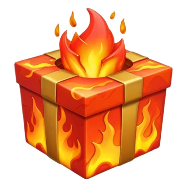 hot lava gift box sticker