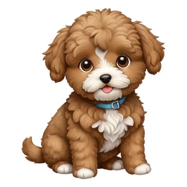 maltipoo brown puppy  sticker