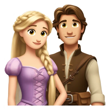 Rupunzel and Flynn Ryder from tangled couple  sticker