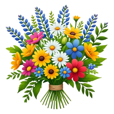 scandinavian wildflower bouquet  sticker
