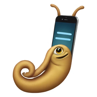 Slug on phone  sticker