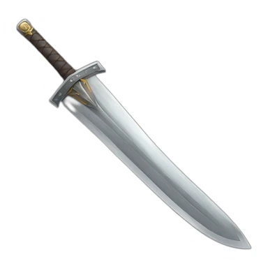 Sword blade made of a building sticker