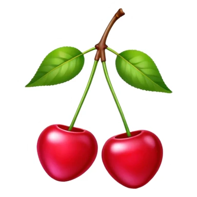 two cherrys with a pink bow on the stem sticker