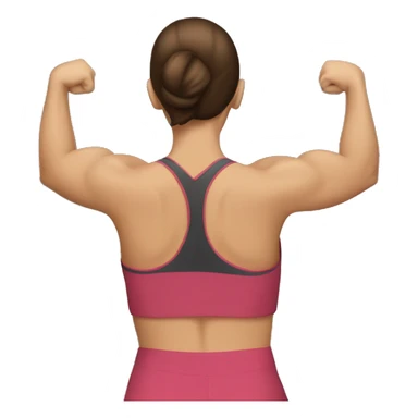 Woman Back muscles, Caucasian woman, brunette sticker