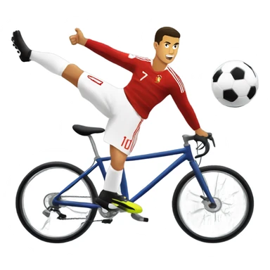 cristiano ronaldo doing a bycicle kick sticker