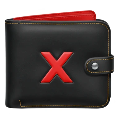 no money sign, empty wallet with a red X, no text sticker