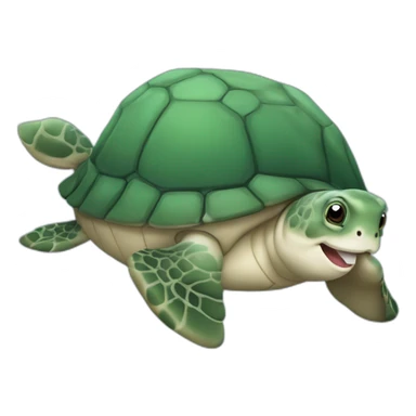 Tortue de mer sur une baleine sticker