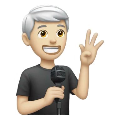 a person is conducting a live broadcast sticker