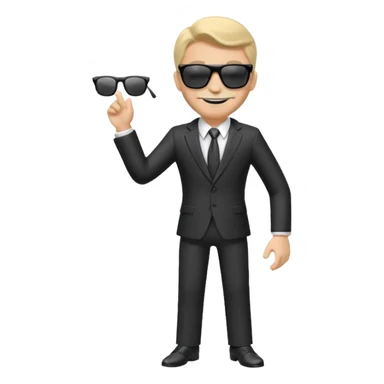 monopoly figurine man with sunglasses sticker