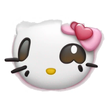 Hello kitty in a baby pink heart sticker