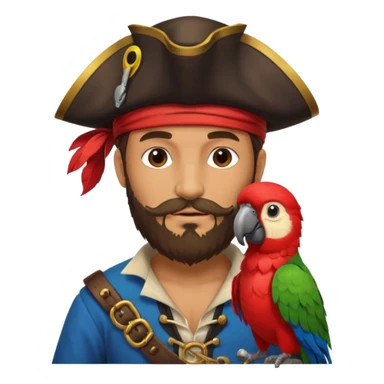 pirate and parrotپرنیس sticker