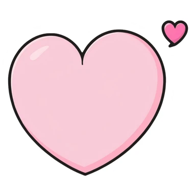 pastel pink heart and pastel pink sparkles sticker