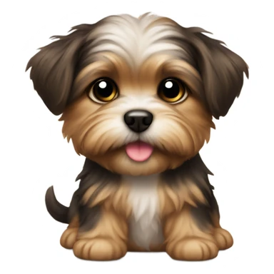 Shorkie puppy sticker