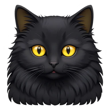 small black cat with yellow eyes sticker