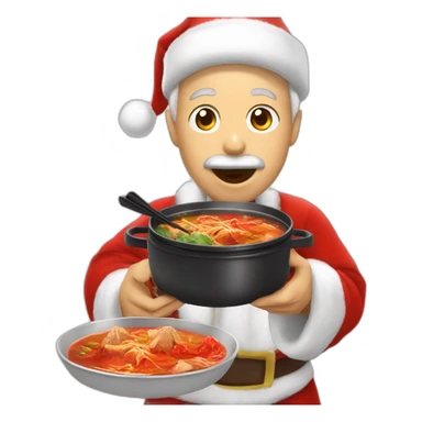 Canta claus eatting hotpot  sticker