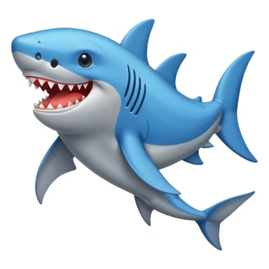 Un tiburón con zapatos azules sticker