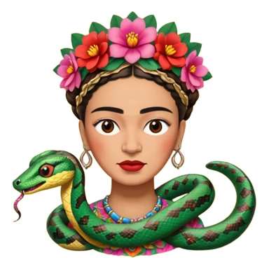 Frida Kahlo with snake sticker