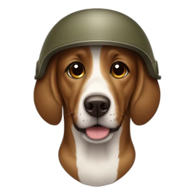 stray brown dog military helmet sticker