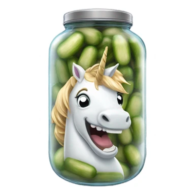 Unicorn eating pickles  sticker