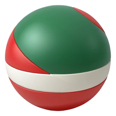 pilates ball with parallel lines red white and green sticker