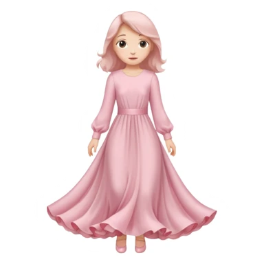 Girl curtsying with dress sticker
