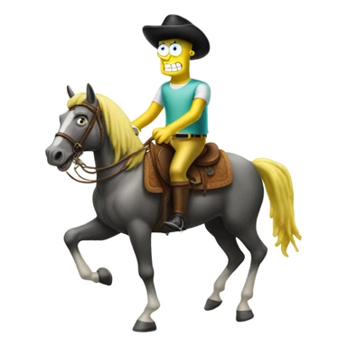 SpongeBob on a horse sticker