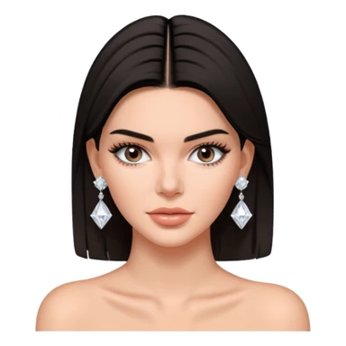 kendall jenner wear diamond earrings sticker