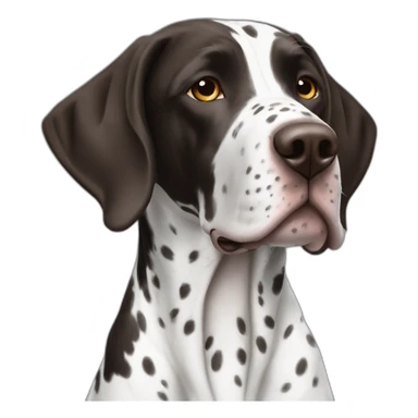 black & white german shorthair pointer sticker