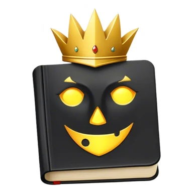 Un libro negro mate con detalles en dorado profundo o rojo oscuro, irradiando una sombra poderosa, con un símbolo de escudo protector, y una ligera aura de calor, reflejando el poder de vivir sin miedo.  sticker