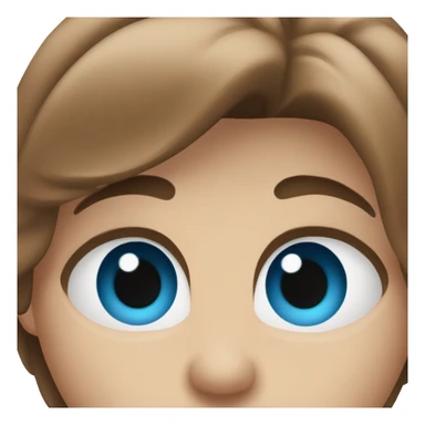 braune Haare,blaue augen sticker