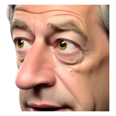 Nigel Farage side profile Pog expression sticker