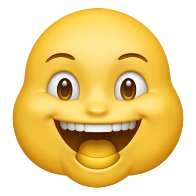 a face with a large opened mouth in emoji of whatsapp style (yellow) sticker
