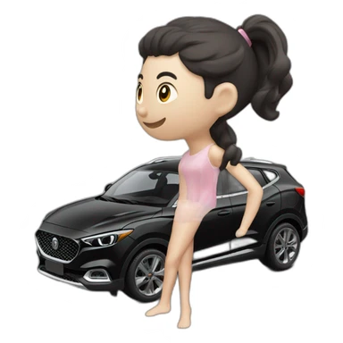 MG MODELO ZS DE COLOR NEGRO sticker