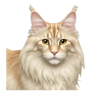 cream colored maine coon in all height sticker