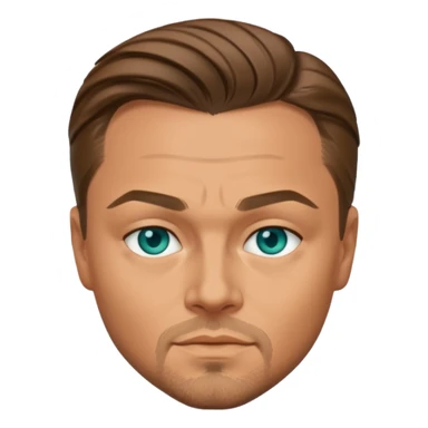 Leonardo DiCaprio with teal eyes sticker