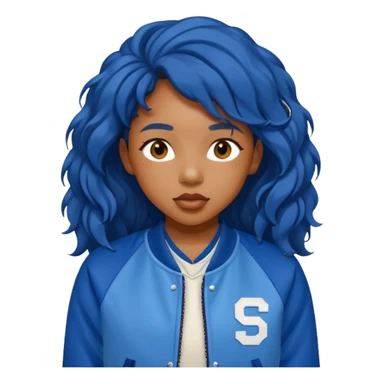 sza is wear a blue baseball jacket sticker