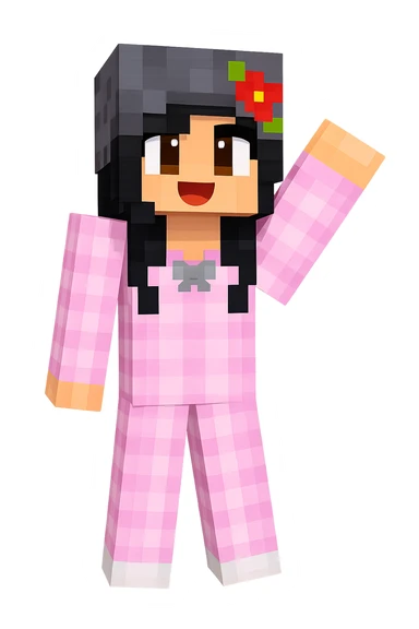 Separate the third character (center, gray hat, pink pajamas) from the group, keeping the original style and quality of the image. sticker