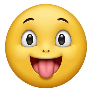A emoji sticking their tongue out and looking to the side sticker