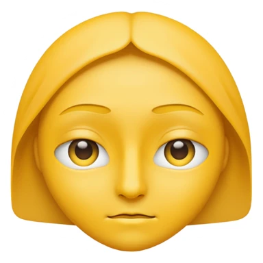 Generate me a blank face emoji with the upper eyelid half closed make it the original yellow emoji remove the nose sticker