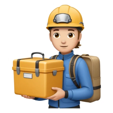 Bike courier with messenger box sticker