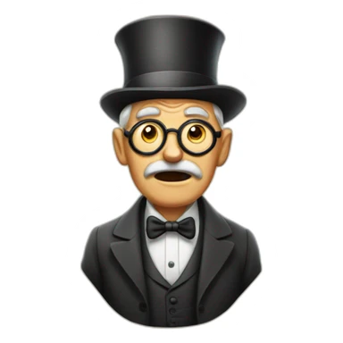 surprised old guy with a monocle sticker