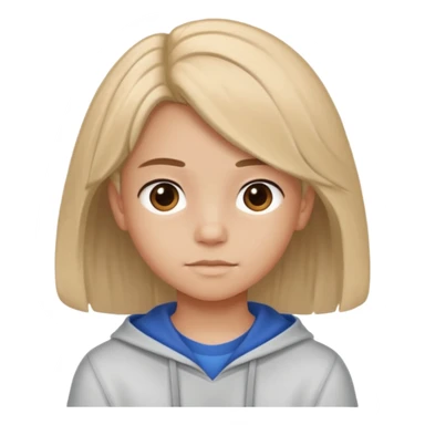 Un niño de 13 años con pelo de Alucin y ropa de alucin sticker