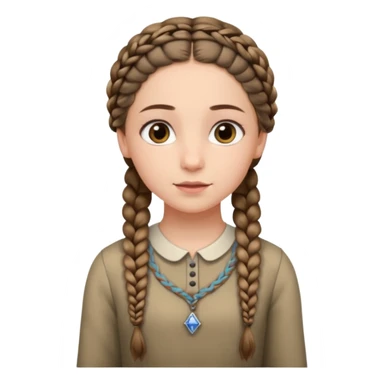 young modest jewish girl braids no headband sticker