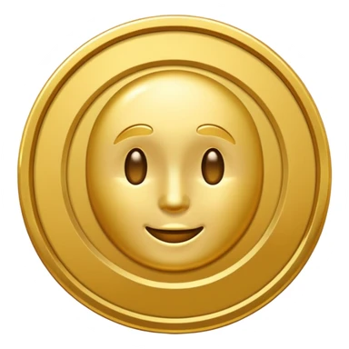 gold coin without designs sticker